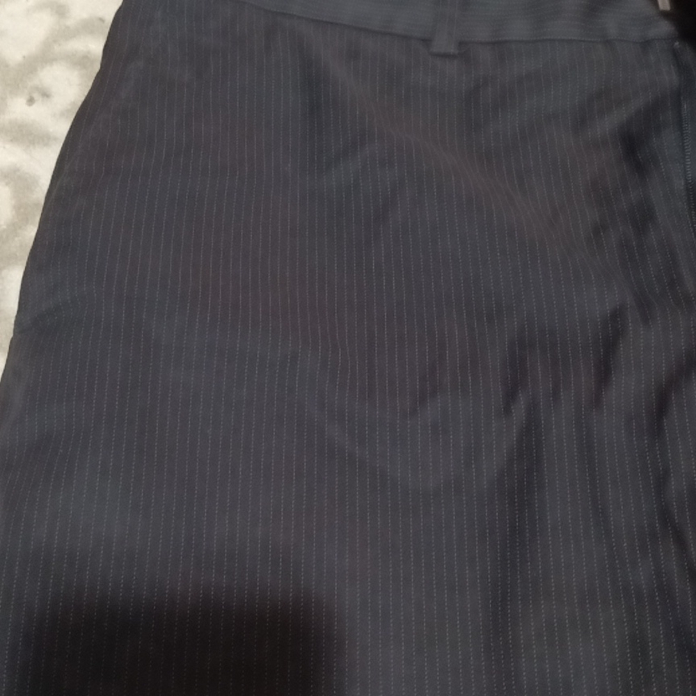 Men's black pin stripped dress pant